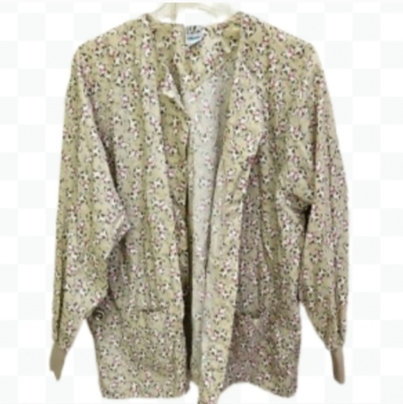 Uniform Advantage Dog Lover Medical Animal Print Scrub Jacket Plus Size 3x - Picture 10 of 10